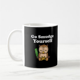 Caneca De Café Divertido Espiritual Vá Defumar a Si Mesmo Coruja 