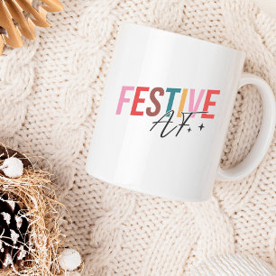 Caneca De Café Divertido Fofo Festivo AF Humorístico Natal
