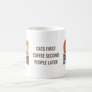 Caneca De Café Divertido Gato Retro Pessoa Amante de Gatos