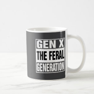 Caneca De Café Divertido Geração X A Geração Feral Humor Retrô Di
