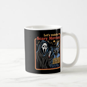 Caneca De Café Divertido Halloween Vamos assistir filmes de terro