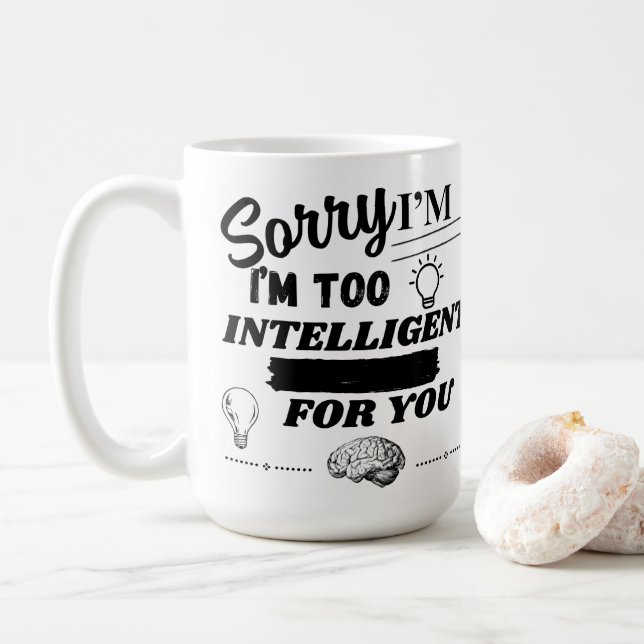 Caneca De Café Divertido Humor Citação Engraçada (Com Donut)