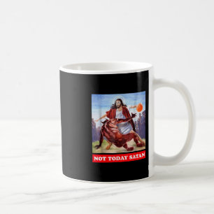 Caneca De Café Divertido Jesus Vintage Vs Satan Sketll - Não Hoje