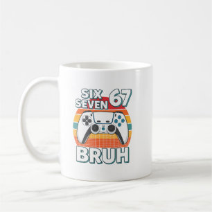 Caneca De Café Divertido Jogo Seis Sete 67 Bruh Gamer Boy para Ho