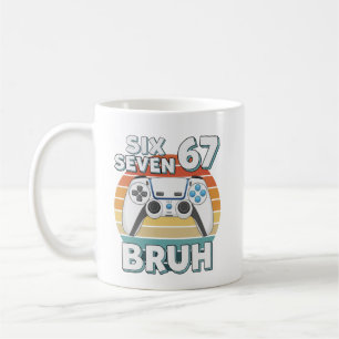 Caneca De Café Divertido Jogo Seis Sete 67 Bruh Gamer Menino para