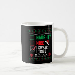 Caneca De Café Divertido Legal Malicioso Juro Que Tentei Suéter F