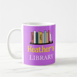 Caneca De Café DIVERTIDO! Mug - Biblioteca - Personalizado - Adic