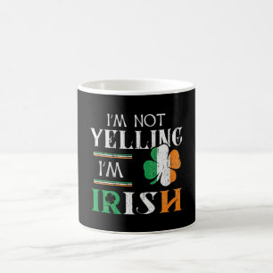 Caneca De Café Divertido Não Gritando, sou Irlandês Matando Ruas 