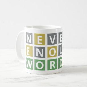 Caneca De Café Divertido Nunca o Suficiente Palavra - Jogador de