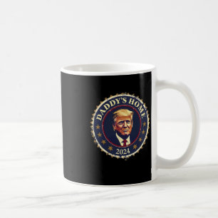 Caneca De Café Divertido Papai Está em Casa 2024 Trump Nós Ganham