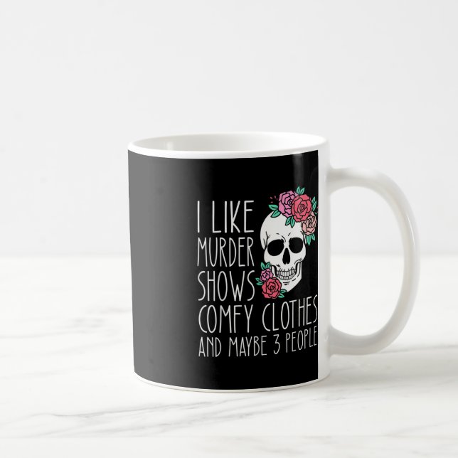 Caneca De Café Divertido que gosto de assassinatos mostra roupas  (Direita)