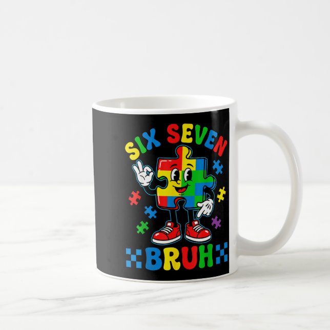 Caneca De Café Divertido Quebra-cabeça 67 Conscientização do Auti (Direita)