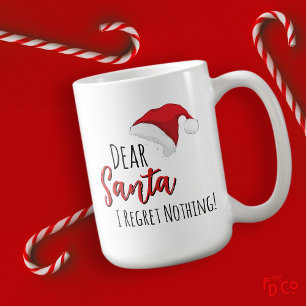 Caneca De Café Divertido Querido Papai Noel (Não Me Arrependo de