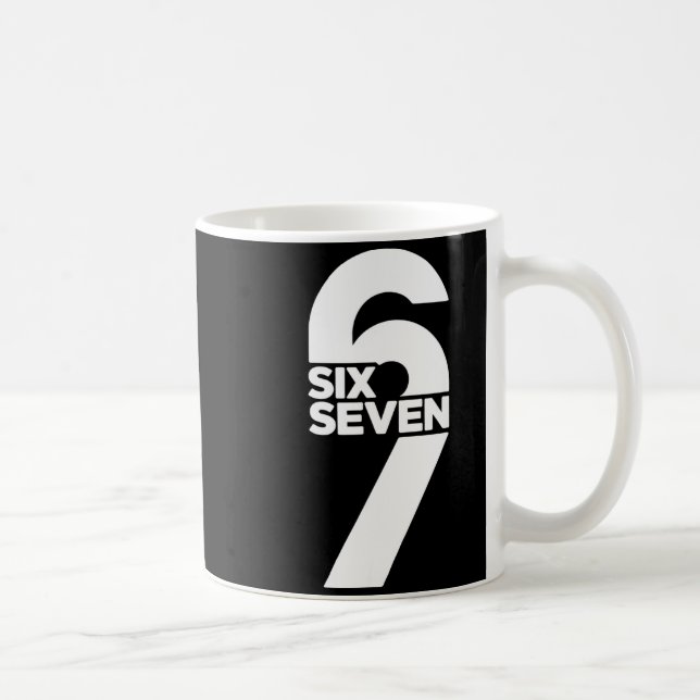 Caneca De Café Divertido Seis Sete 6 7 Meme Dizendo Geração Alpha (Direita)