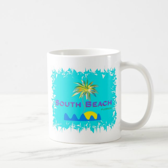 Caneca De Café Divertido South Beach, Flórida (Direita)