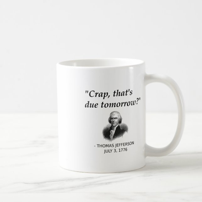 Caneca De Café Divertido Thomas Jefferson Professor de História d (Direita)