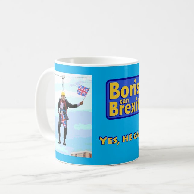 Caneca De Café Divertimento Boris gráfico Johnson Brexit da (Frente Esquerda)