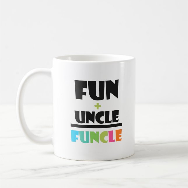Caneca De Café Divertimento da definição de Funcle+tio engraçado (Esquerda)
