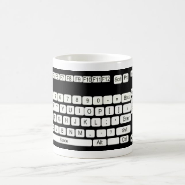 Caneca De Café Divertimento de arte do teclado do computador (Centro)