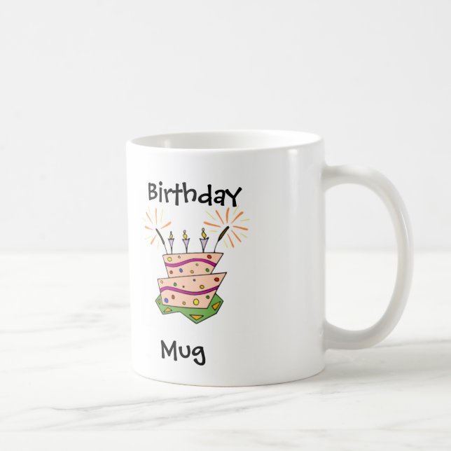 Caneca De Café Divertimento do bolo de aniversário (Direita)