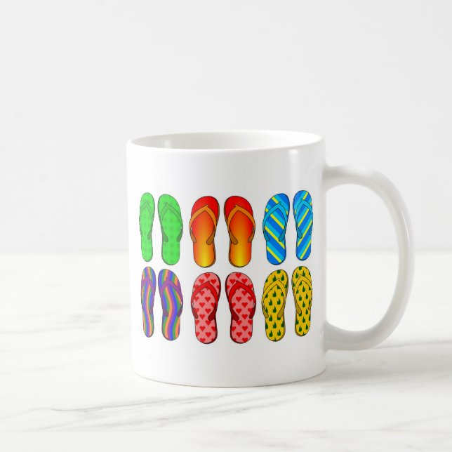 Caneca De Café Divertimento do flip-flop (Direita)