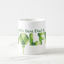 Caneca De Café Divertimento do pai & do jogador de golfe do mundo