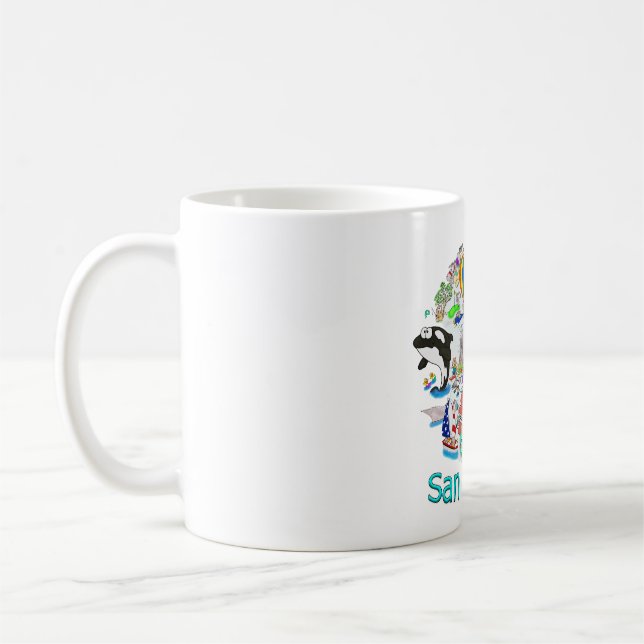 Caneca De Café Divertimento San Diego California (Esquerda)