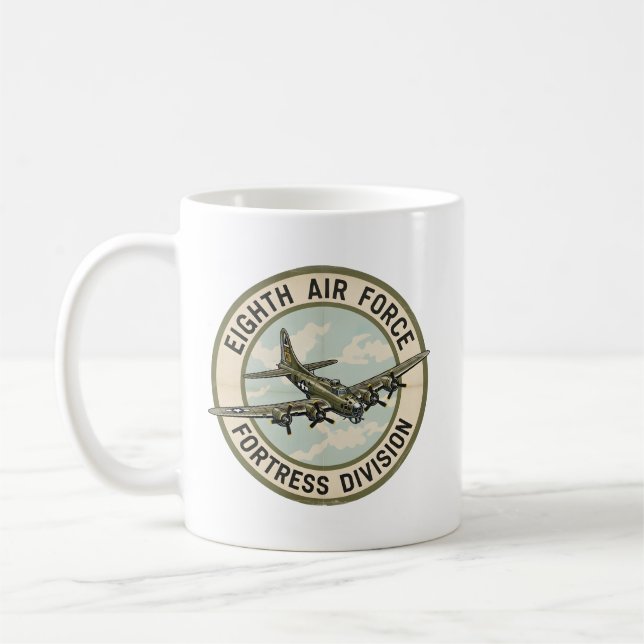 Caneca De Café Divisão de Fortalezas da Oitava Força Aérea da Seg (Esquerda)