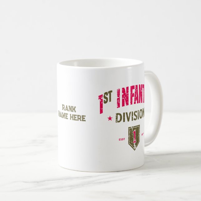 Caneca De Café Divisão de Infantaria "BRO", 1rua, em relevo (Frente Esquerda)