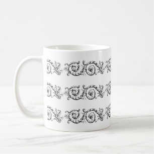 Caneca De Café Divisor Flourish Ornamental