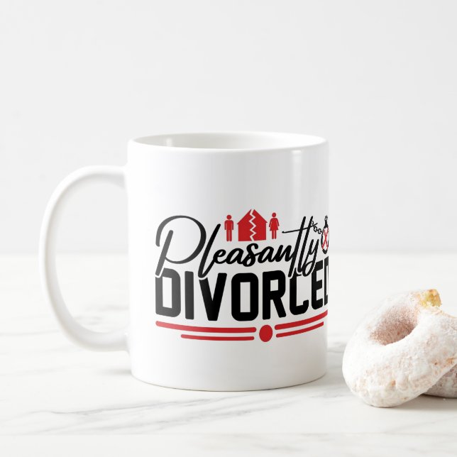 Caneca De Café Divorciado Agradavelmente Celebração Divertida de  (Com Donut)