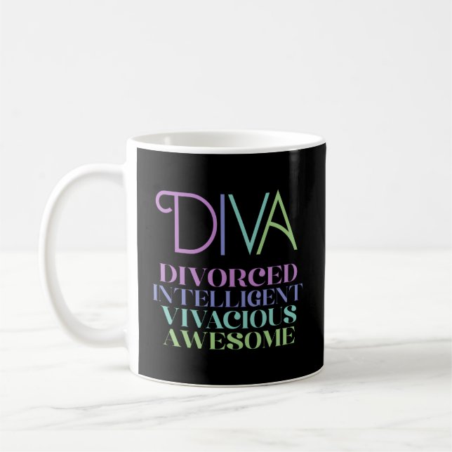 Caneca De Café Divorciar Divorce Awesom Inteligente Vivacioso Div (Esquerda)
