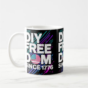 Caneca De Café DIY Freedom Desde a Design baseada em texto de 177