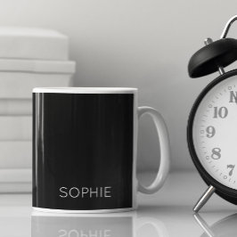 Caneca De Café DIY Mug | Cor Personalizada, Texto, Nome, Monogram
