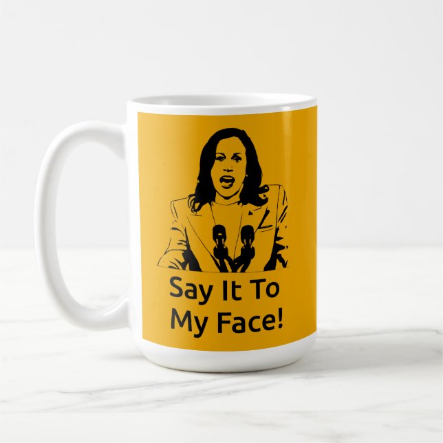 Caneca De Café "Diz-Me À Cara!" Kamala Harris Mug - APA (Esquerda)