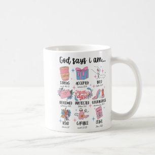 Caneca De Café Diz Que Sou Motivação Cristã Dia de as mães Mãe Je