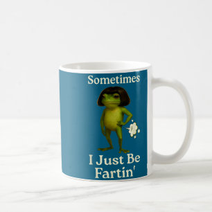 Caneca De Café Dizendo Às Vezes Só Peidando Sapo Sapo Eu Divirto