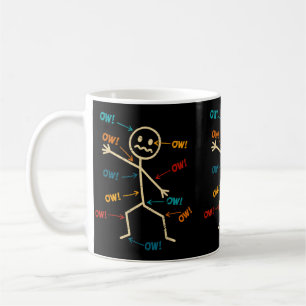 Caneca De Café Dizendo Corpinho Dor Personagem Humor Engraçado Ai