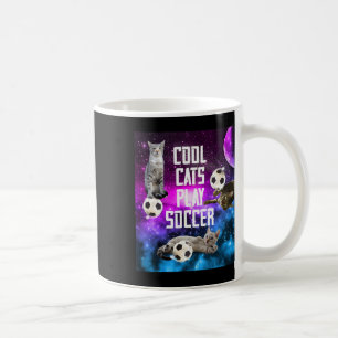 Caneca De Café Dizendo Gatos de Design de Futebol Engraçado