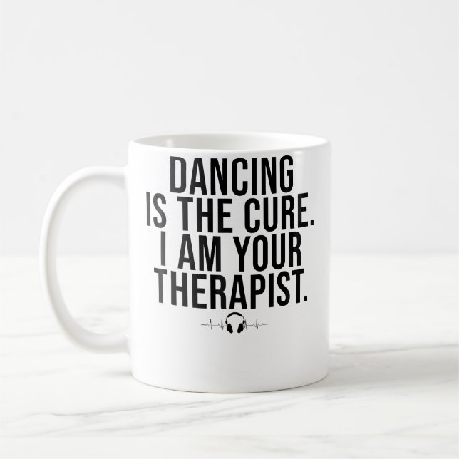 Caneca De Café Dj Quote Deejay Funny Dancing Quote Edm Festival (Esquerda)