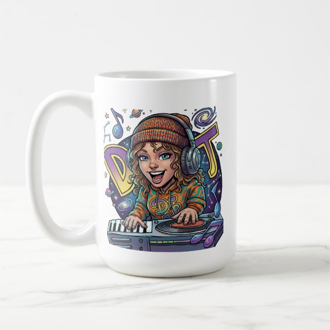 Caneca De Café DJ Retro Galáxia (Esquerda)