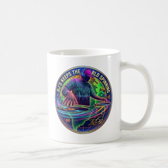 Caneca De Café DJs Mantêm o Mundo Girando (Direita)