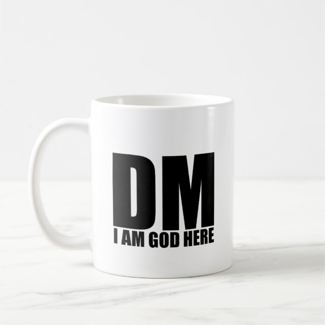 Caneca De Café DM - EU SOU DEUS AQUI" Mug (Esquerda)
