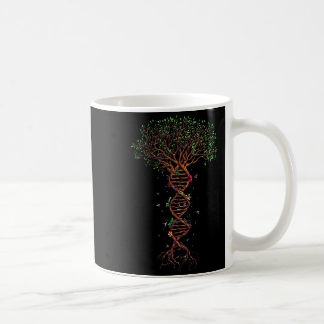Caneca De Café Dna Tree Genetic Funny Earth Day Plant A Tree Life (Direita)