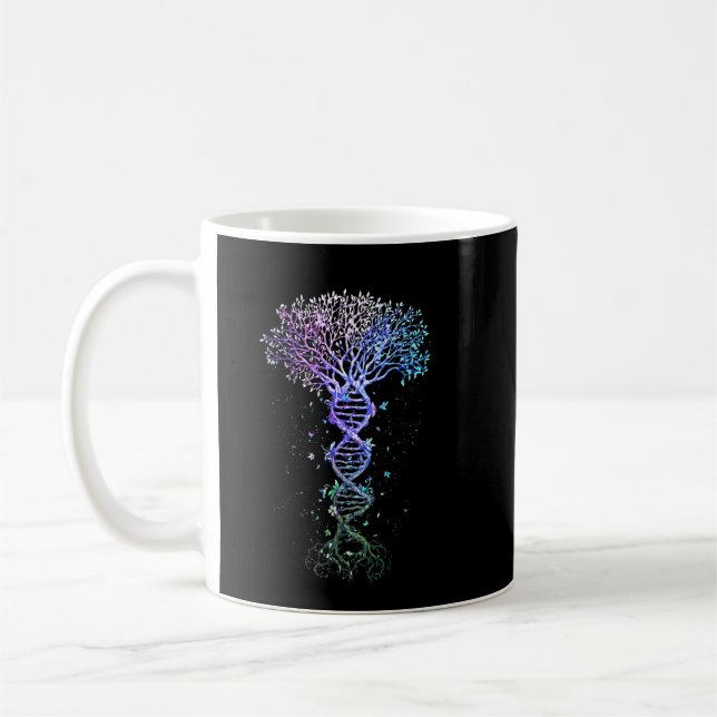 Caneca De Café DNA Tree Life Earth Genealogist Ciência Biologista (Esquerda)