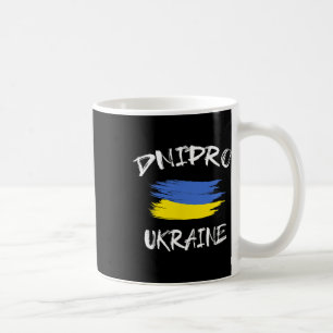Caneca De Café Dnipro Ucrânia Lembrança Bandeira do País Ucranian