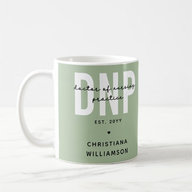 Caneca De Café DNP Doutor Personalizado para Graduação de Prática (Esquerda)