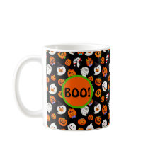 Caneca de Café do Abóbora de Halloween com Texto P
