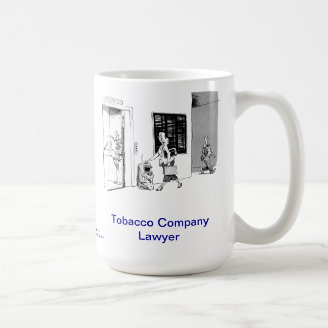Caneca de café do advogado de Morto Lawyer™ Tabaco (Direita)
