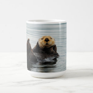 Caneca de café do Alasca da lontra de mar